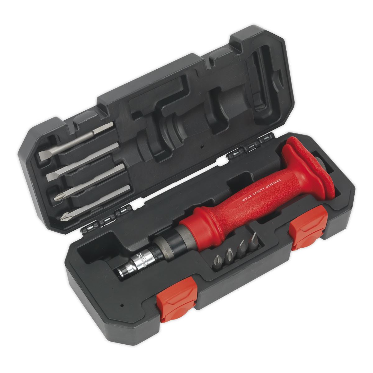Sealey AK2084 Impact Driver Set 10pc Heavy-Duty Protection Grip Sealey