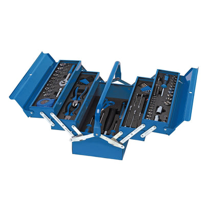 Draper 48091 Tool Kit in Steel Cantilever Toolbox 126 Piece Draper