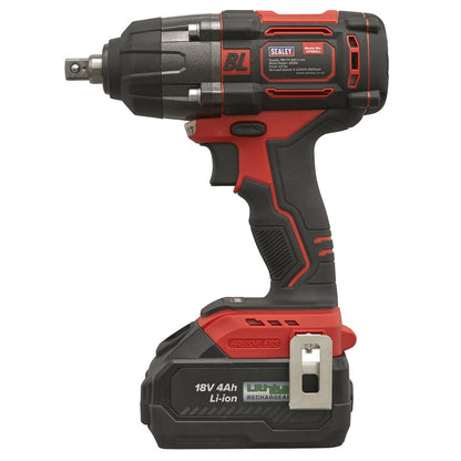 Sealey CP650LI Cordless Brushless Impact Wrench 18V 4Ah Lithium-ion 1/2"Sq Drive Sealey