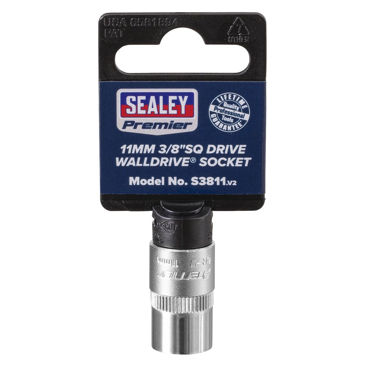 Sealey S3811 WallDrive® Socket 11mm 3/8"Sq Drive Sealey