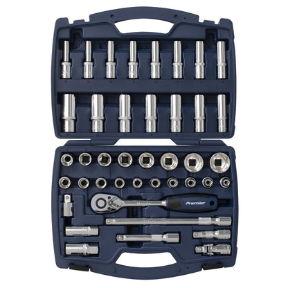 Sealey AK8993 Socket Set 41pc 1/2"Sq Drive WallDrive® Metric Sealey