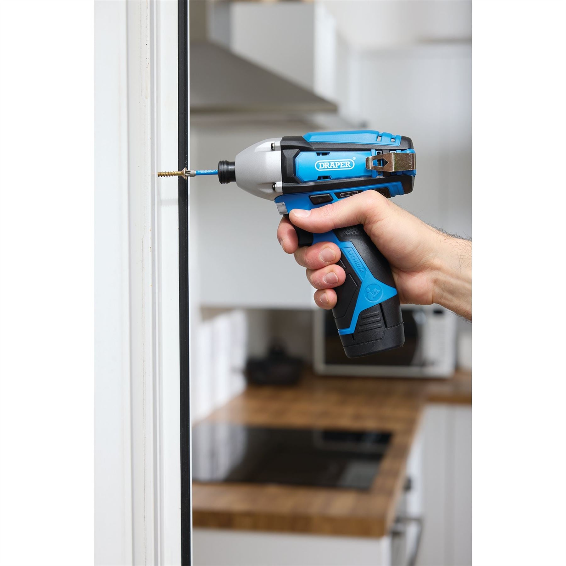 Draper 70332 12V Impact Driver 1/4" Hex. 1 x 1.5Ah Battery 1 x Fast Charger Draper