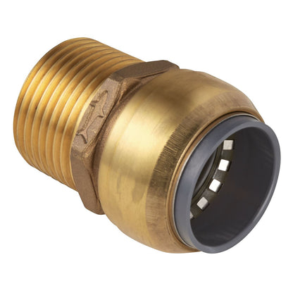 Sealey SBA28BSA SharkBite® Straight Adaptor Ø28mm x 1"BSPT Brass Sealey