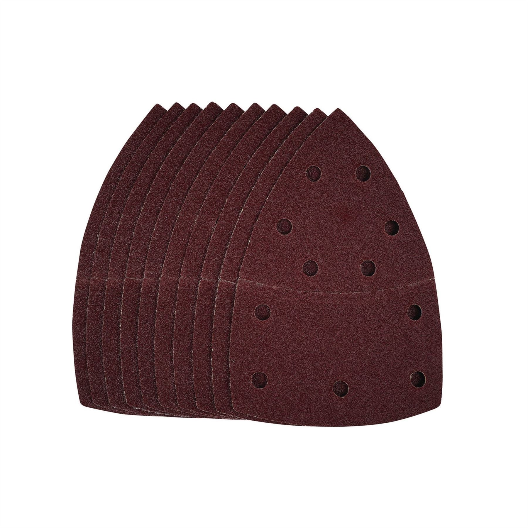 Draper 44098 Multi-Sanding Sheets with Hook and Loop 102 x 62mm 93mm 80 Grit Pack of 10 Draper