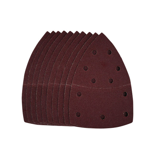 Draper 44098 Multi-Sanding Sheets with Hook and Loop 102 x 62mm 93mm 80 Grit Pack of 10 Draper