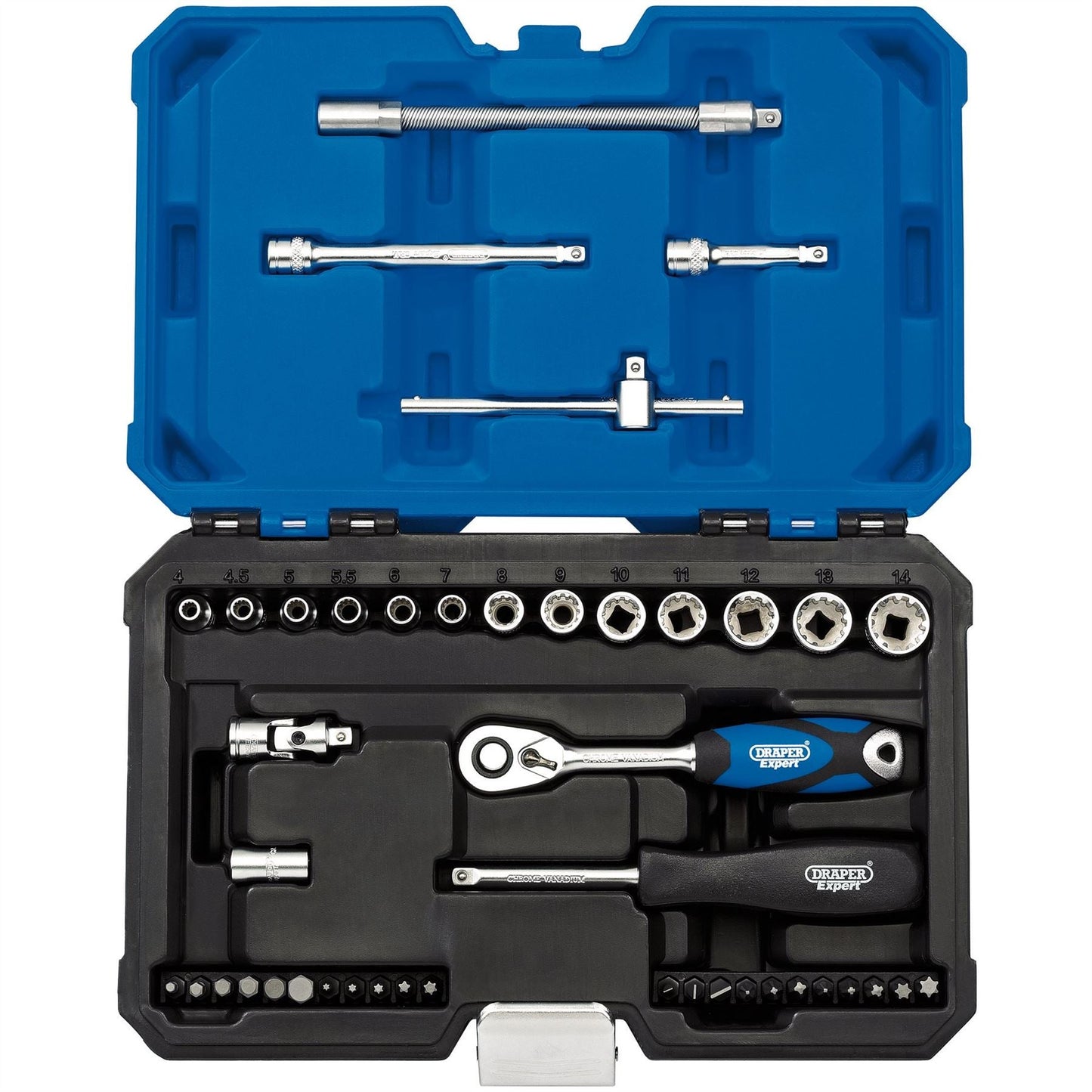 Draper 16479 Expert Multi-Drive® Metric Socket Set 1/4" Sq. Dr. 43 Piece Draper
