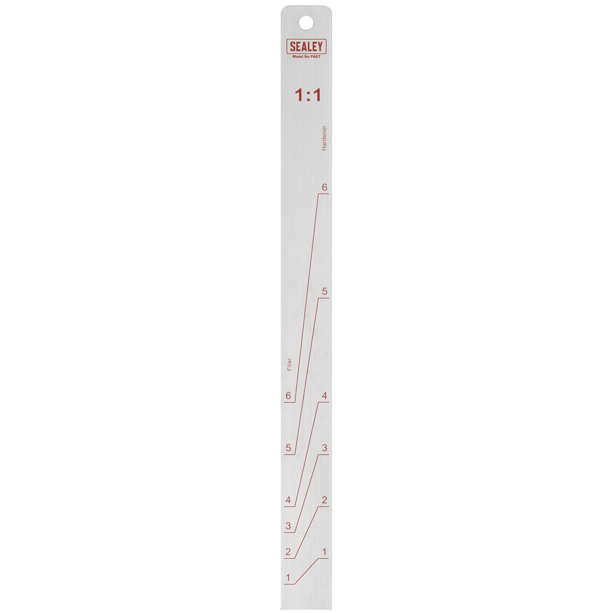 Sealey PA07 Aluminium Paint Measuring Stick 1:1/3:1 Sealey
