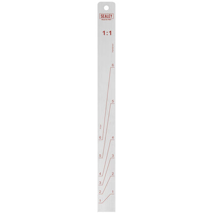 Sealey PA07 Aluminium Paint Measuring Stick 1:1/3:1 Sealey