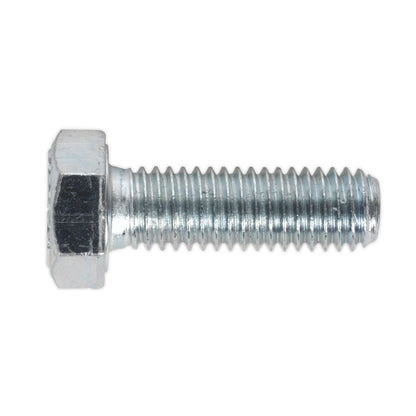 Sealey SS825 HT Setscrew M8 x 25mm 8.8 Zinc Pack of 50 Sealey