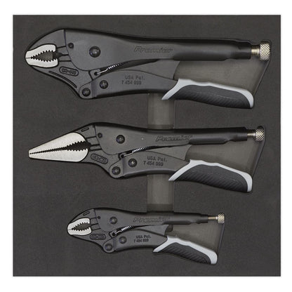 Sealey AK6863B Locking Pliers Set 3pc Quick Release - Premier Black Sealey