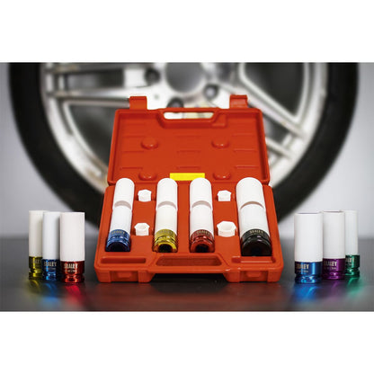 Sealey SX030 Alloy Wheel Impact Socket Set 4pc 1/2"Sq Drive Sealey