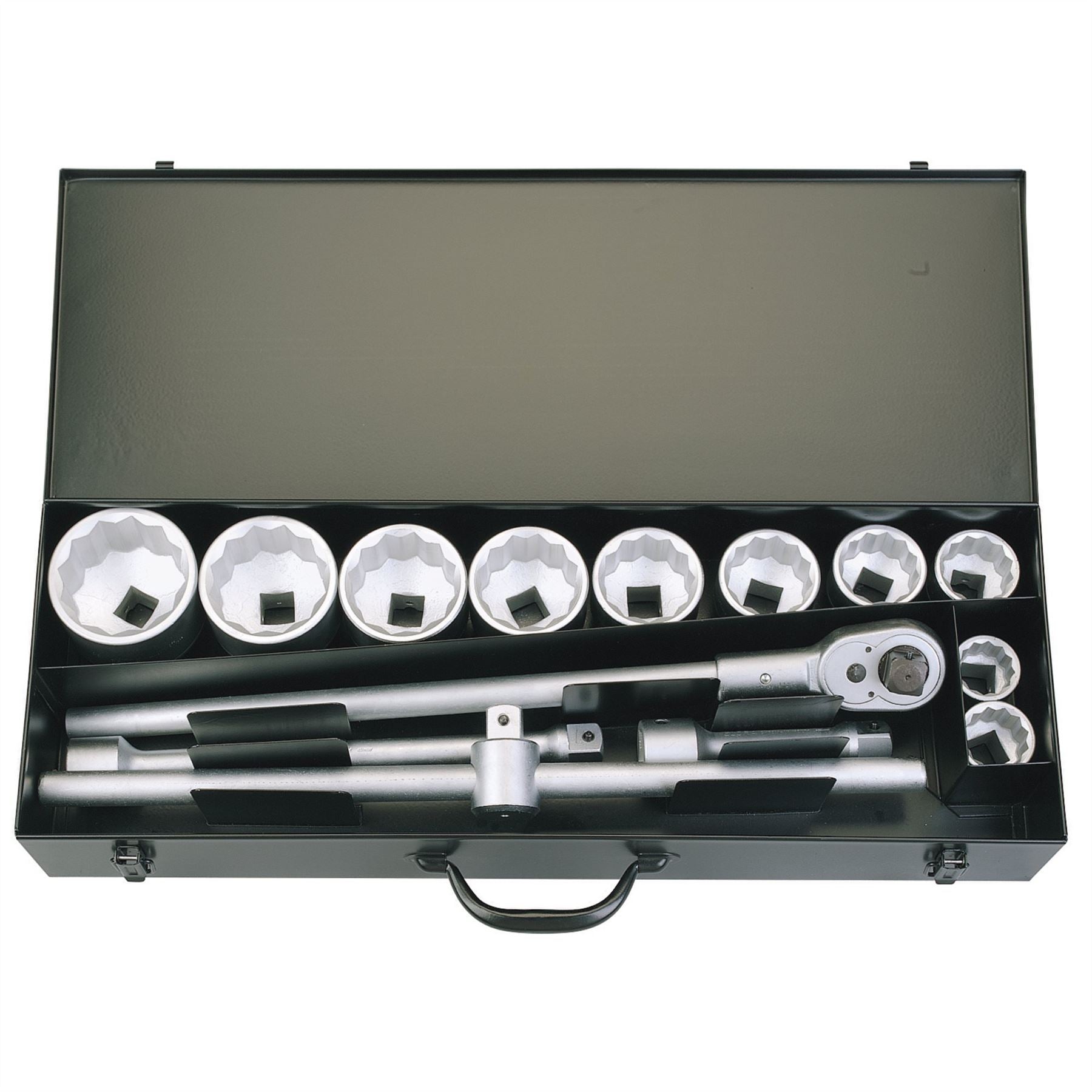 Elora 53037 Metric Socket Set 1" Sq. Dr. 14 Piece Elora