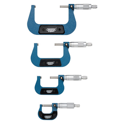 Draper 46607 Metric External Micrometer Set 4 Piece Draper