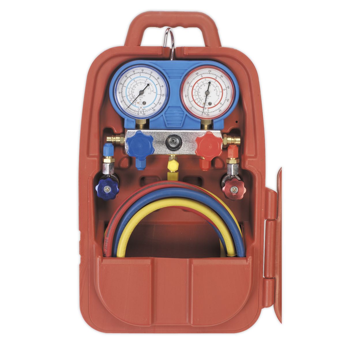 Sealey VSAC002 Air Conditioning System Manifold with Sight Glass Sealey