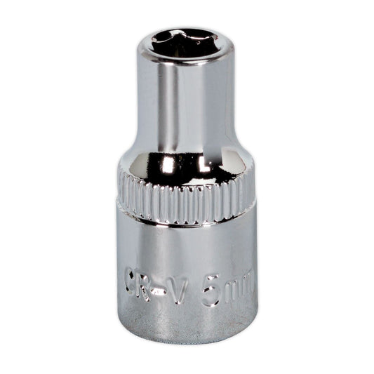 Sealey SP1405 WallDrive® Socket 5mm 1/4"Sq Drive Fully Polished Sealey