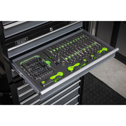 Siegen S01275 Tool Tray with Specialised Bits & Folding Hex Keys 170pc Siegen