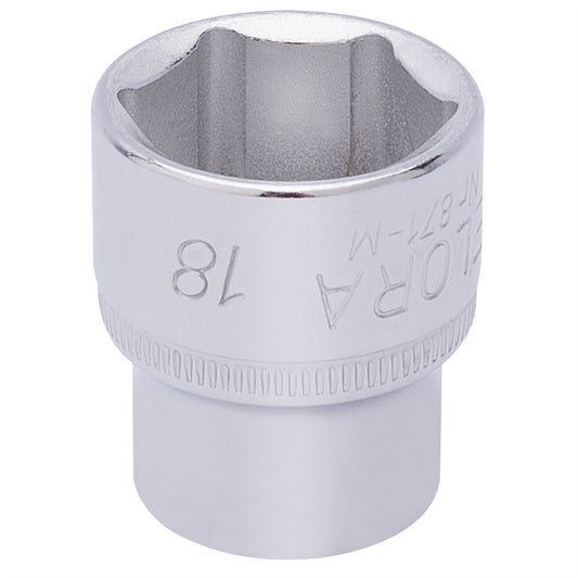 Elora 15235 Hexagon Socket 3/8" Sq. Dr. 18mm Elora