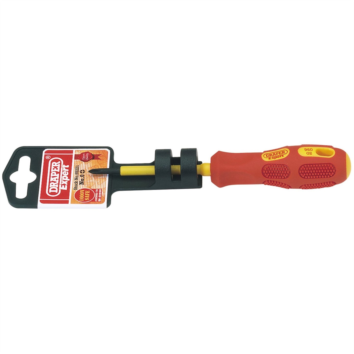 Draper 69221 VDE Approved Fully Insulated Cross Slot Screwdriver No.0 x 60mm Draper