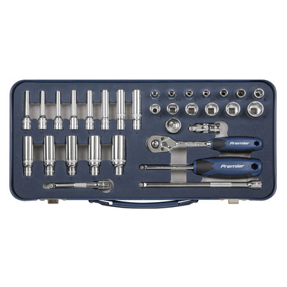 Sealey AK27480 Socket Set 32pc 1/4"Sq Drive Lock-On™ 6pt Metric Sealey