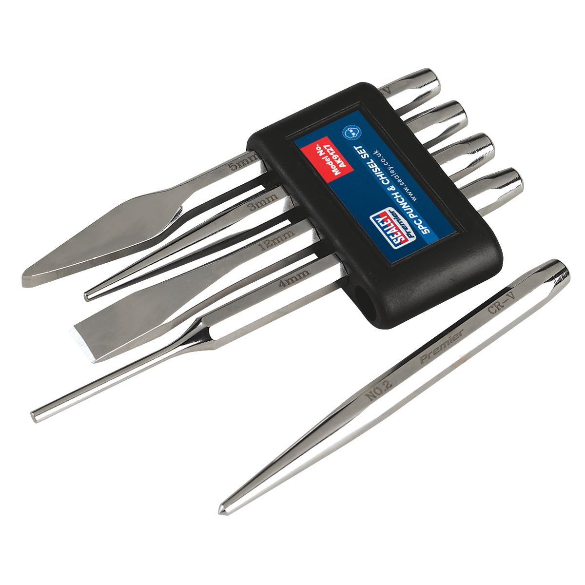 Sealey AK9127 Punch & Chisel Set 5pc Sealey