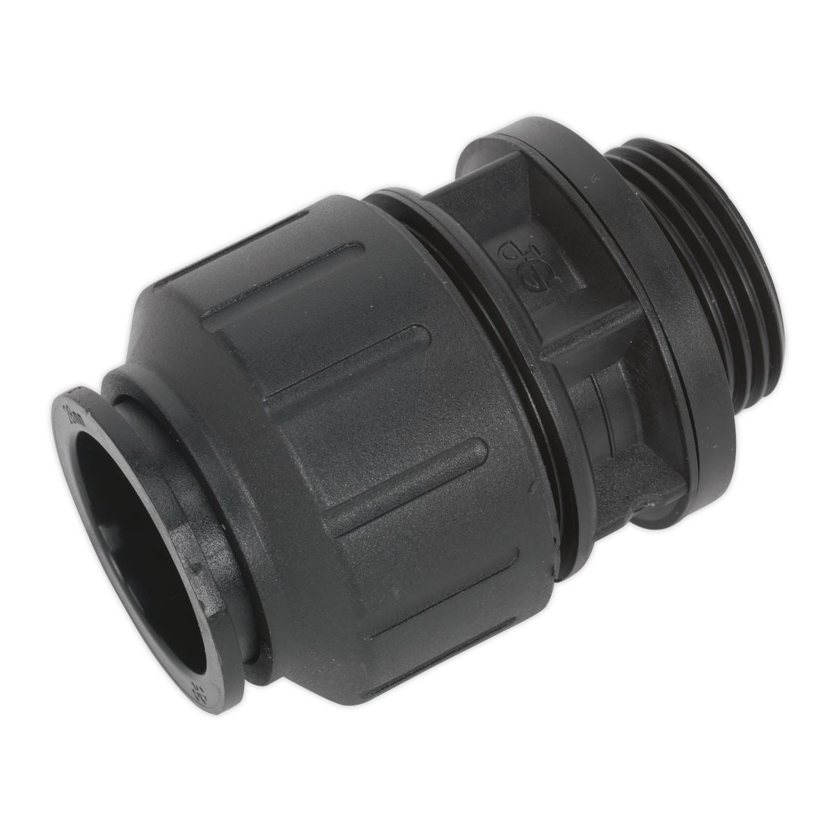 Sealey CAS28SA Straight Adaptor 28mm 1"BSP Pack of 2 (John Guest Speedfit® - PM012818E) Sealey