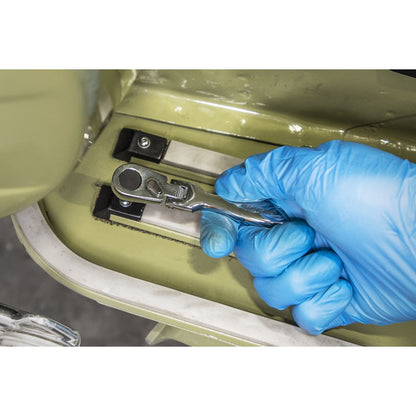 Siegen S01253 Micro Flexi-Head Ratchet Bit Driver 1/4"Hex Sealey