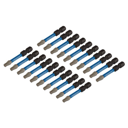 Draper 05699 Expert TX-STAR® Impact Screwdriver Bits T25 x 50mm 1/4" Hex Pack of 20 Draper