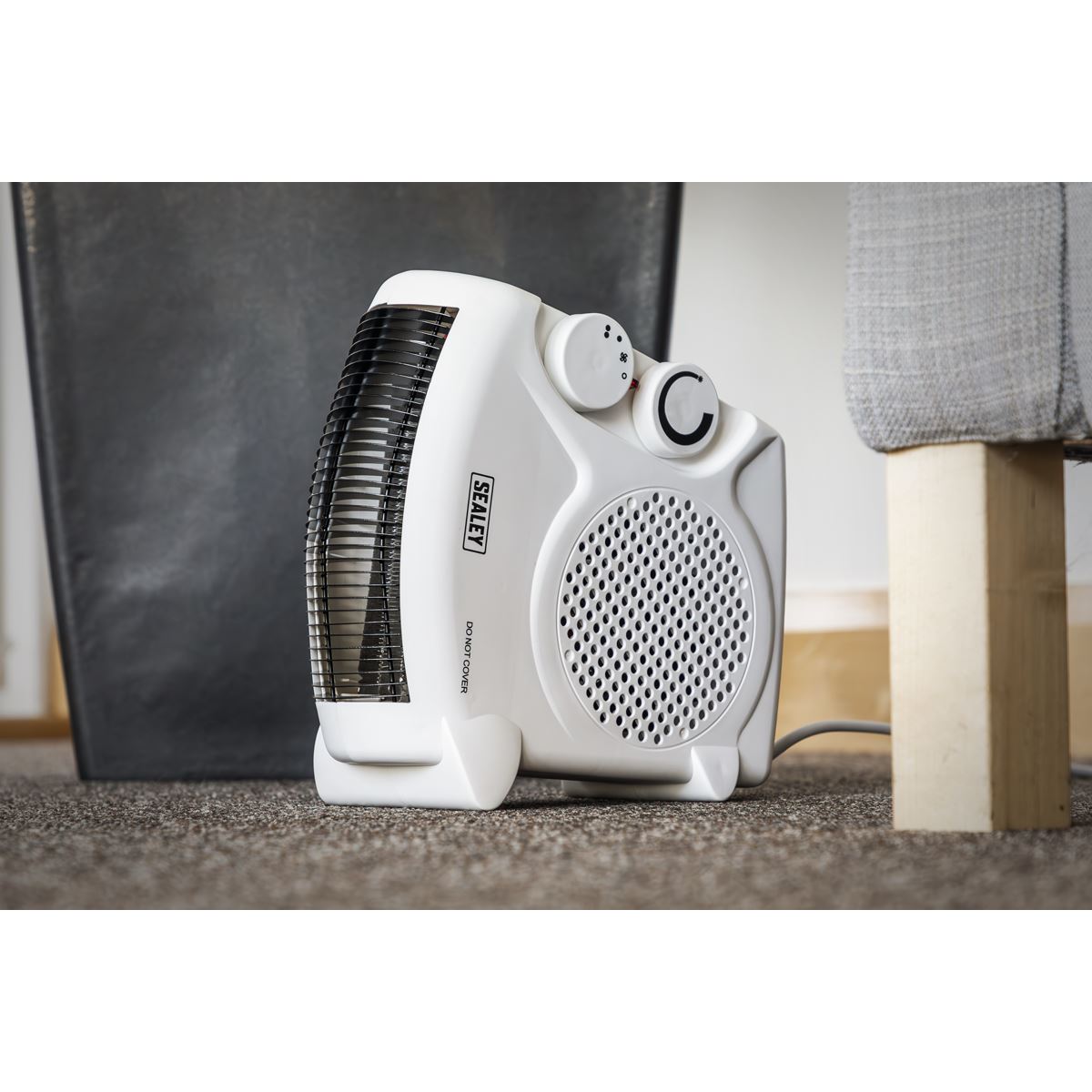 Sealey FH2010 Fan Heater 2000W/230V 2 Heat Settings & Thermostat Sealey