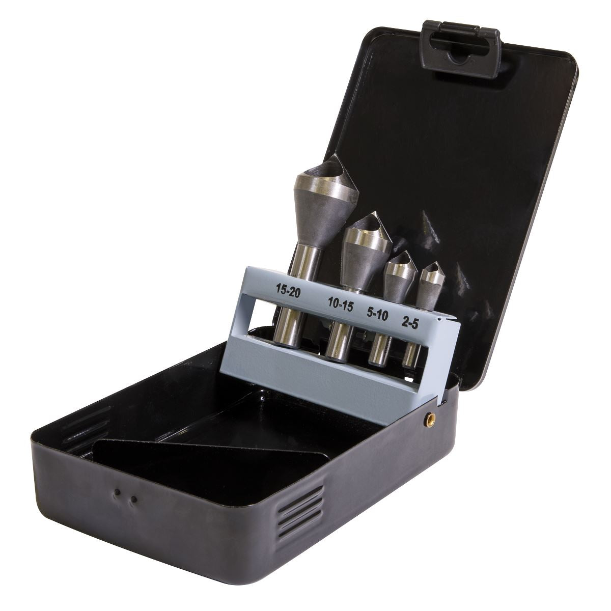 Sealey CSSET4O Slotted Deburring Countersink Drill Bit Set 4pc 90° Sealey