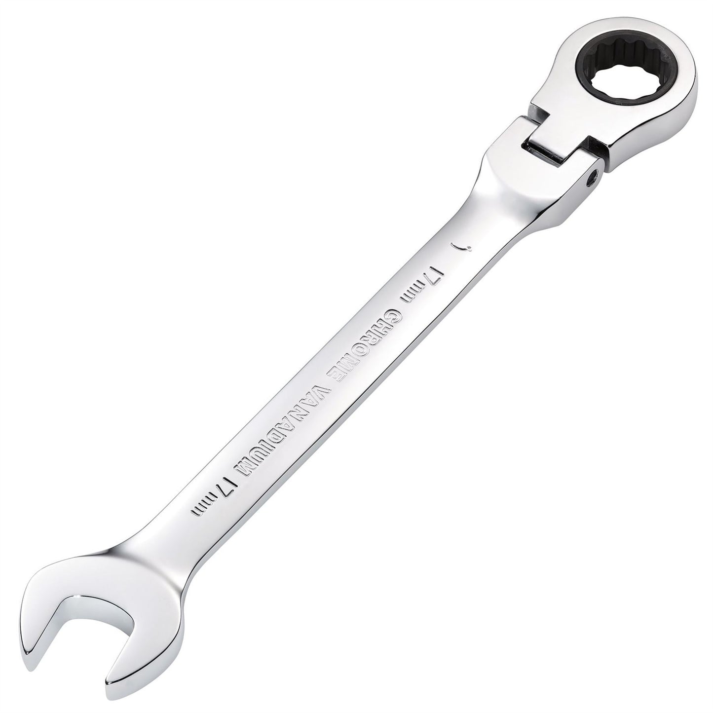 Draper 52019 HI-TORQ® Metric Flexible Head Ratcheting Combination Spanner 17mm Draper