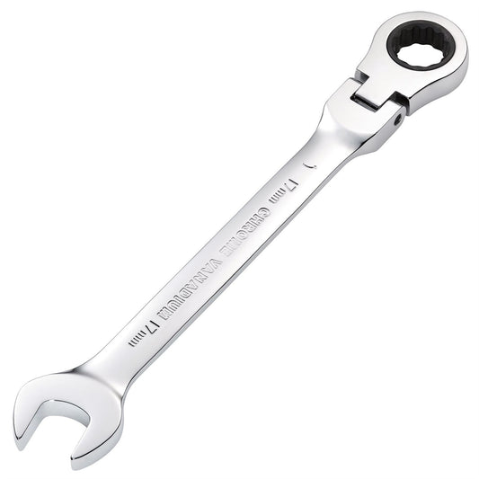 Draper 52019 HI-TORQ® Metric Flexible Head Ratcheting Combination Spanner 17mm Draper