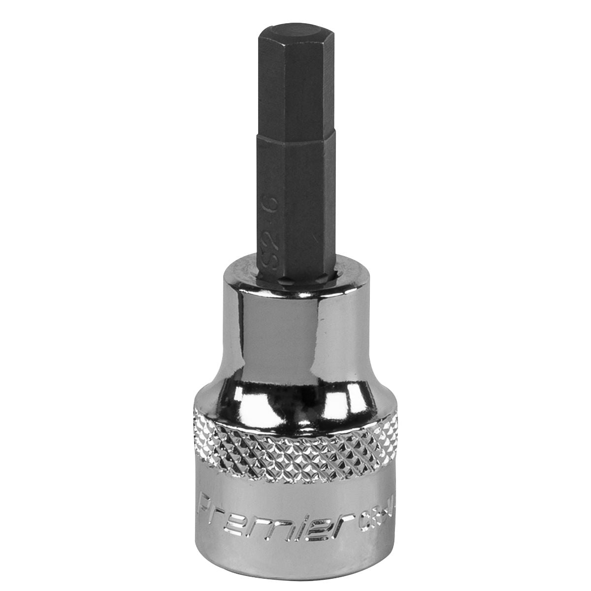 Sealey SBH009 Hex Socket Bit 6mm 3/8"Sq Drive Sealey