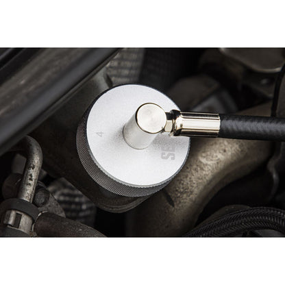 Sealey VS0204C4 Brake Pressure Bleeder Cap Ø45mm - Connector With Hose 90° Sealey