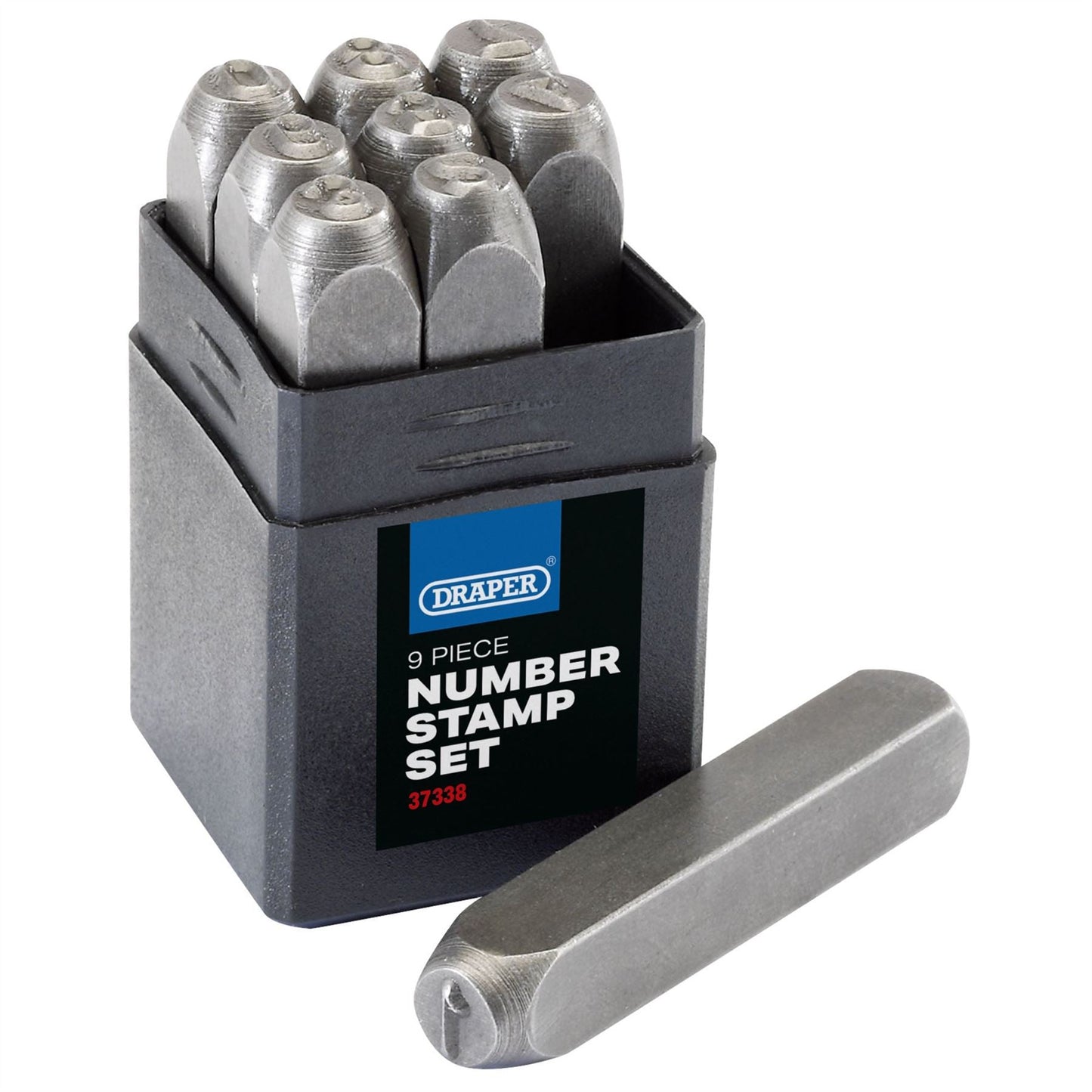 Draper 37338 0 - 9 Number Stamp Set 1/4" Draper
