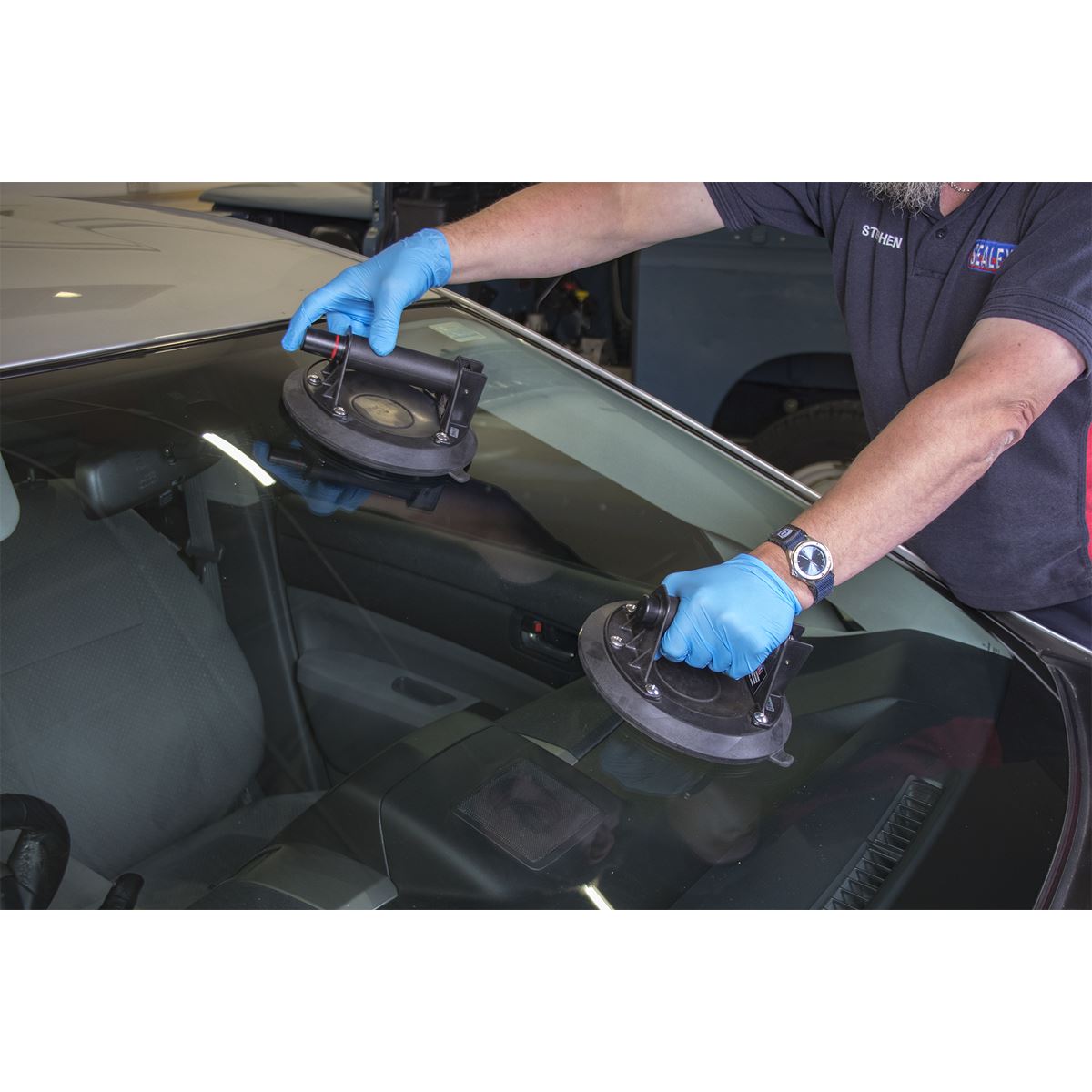 Sealey AK9894 Heavy Lift Suction Cup with Vacuum Grip Indicator Sealey