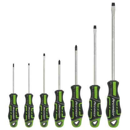Sealey AK4321HV Screwdriver Set 7pc GripMAX® - Hi-Vis Green Sealey