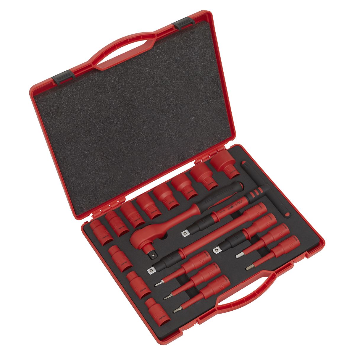 Sealey AK7941 Insulated Socket Set 20pc 1/2"Sq Drive WallDrive® VDE Approved Sealey