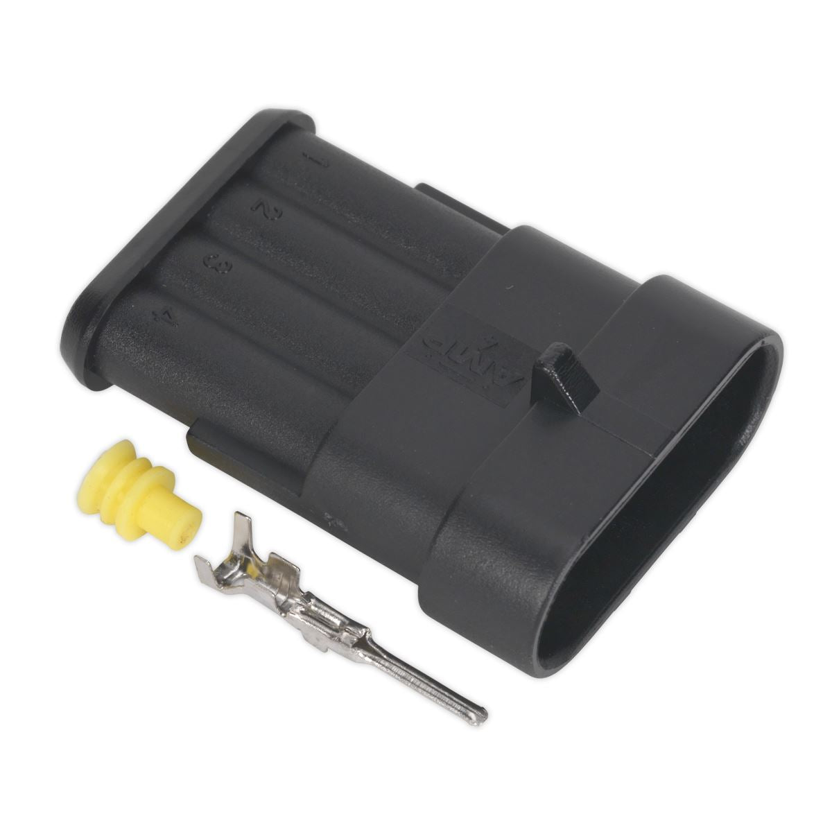 Sealey SSC4M Superseal Male Connector 4-Way Pack of 3 Sealey