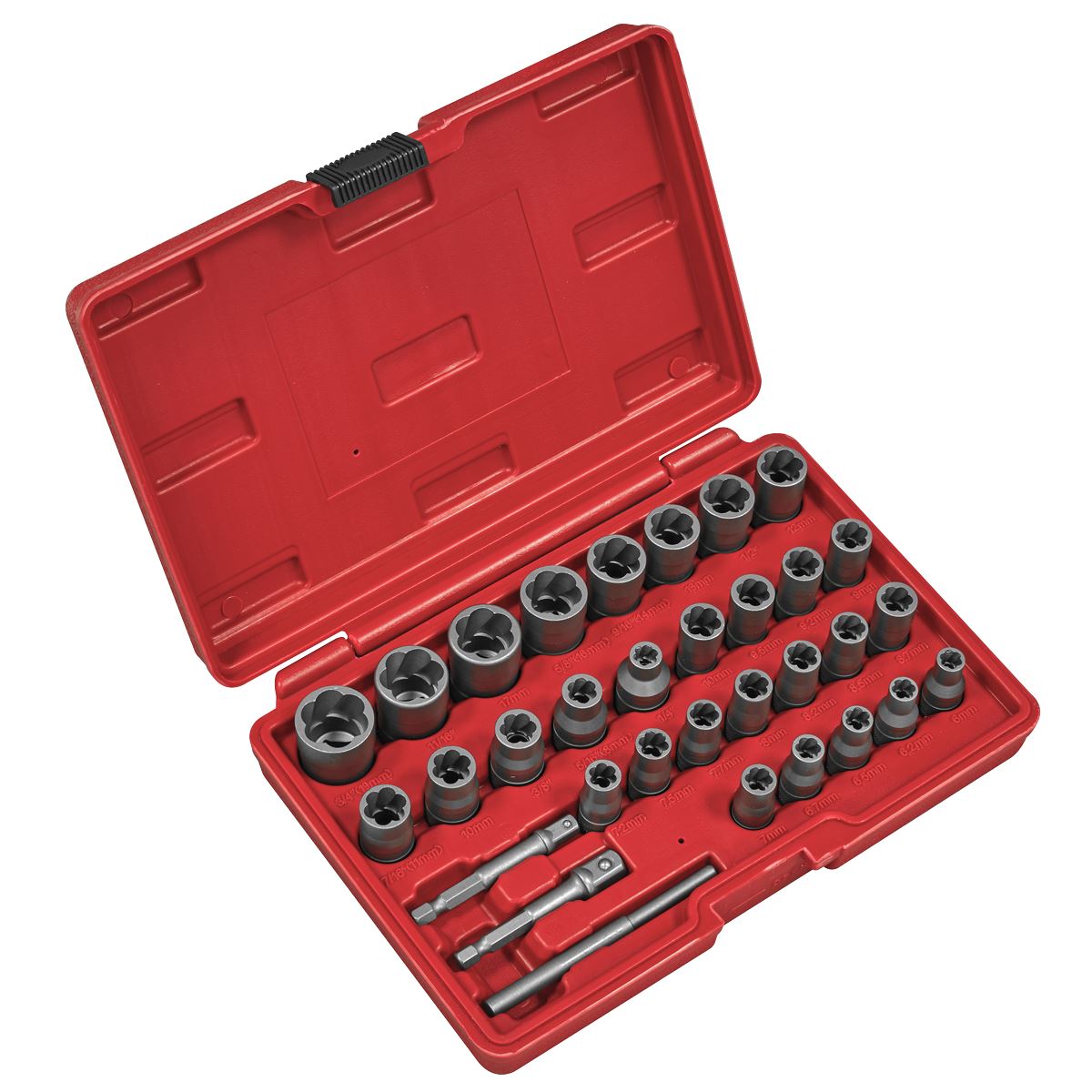 Sealey AK8132 Slim Design Bolt & Nut Extractor Set 32pc Sealey