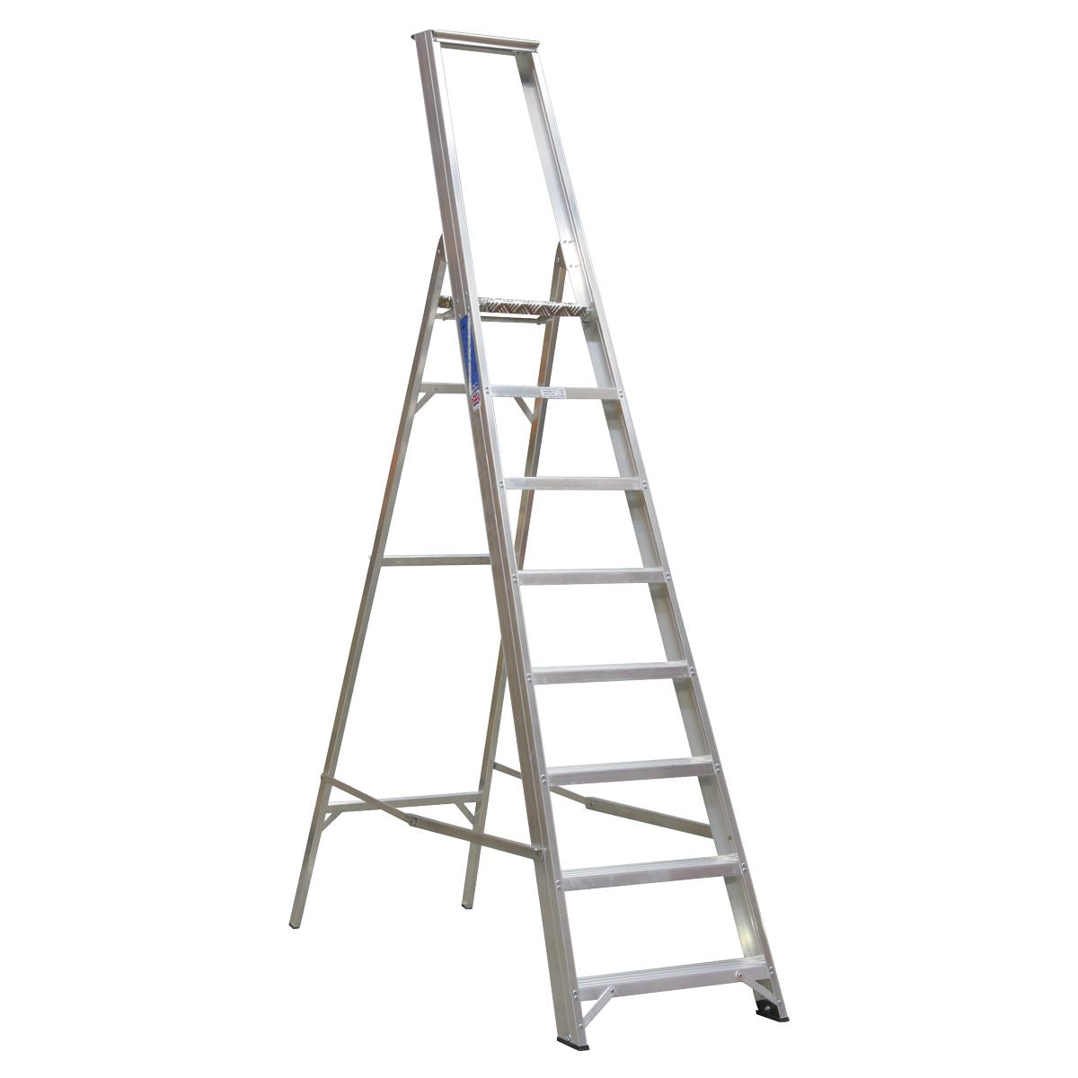 Sealey AXL8 Aluminium Step Ladder 8-Tread Industrial BS EN 131 Sealey