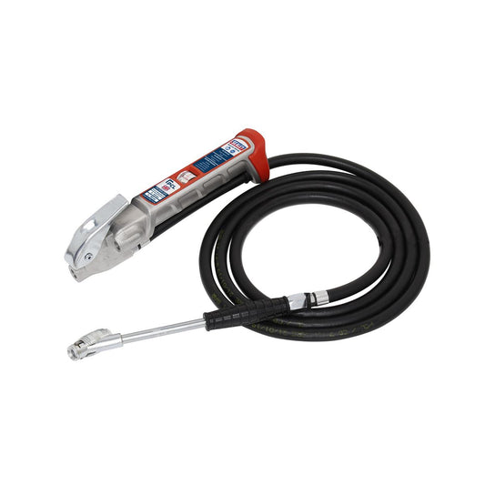 Sealey SA37/95 Tyre Inflator 2.5m Hose with Twin Clip-On Connector Sealey