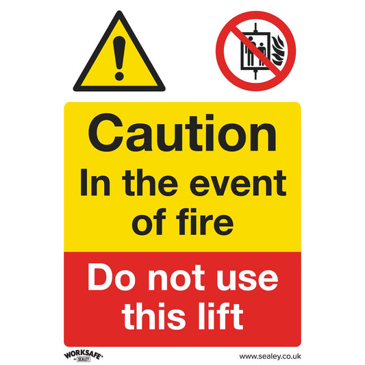 Sealey SS43P10 Warning Safety Sign - Caution Do Not Use Lift - Rigid Plastic - Pack of 10 Sealey