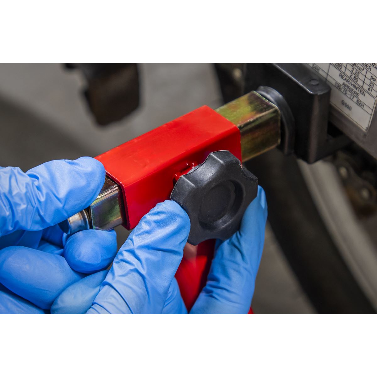 Sealey RPS2KD Universal Rear Paddock Stand with Rubber Supports Sealey