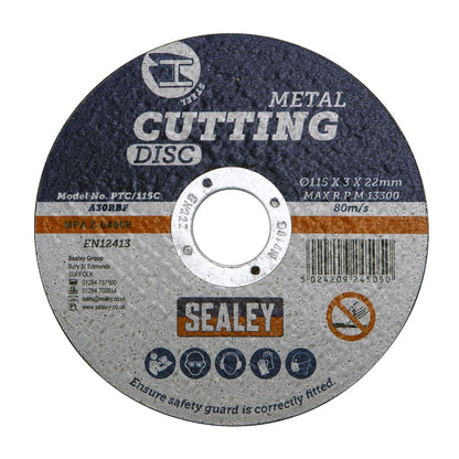 Sealey PTC/115C Cutting Disc Ø115 x 3mm 22mm Bore Sealey