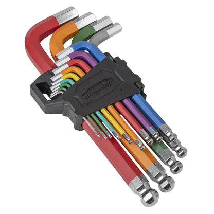 Sealey AK7192 Jumbo Ball-End Hex Key Set 13pc Colour-Coded Anti-Slip Sealey