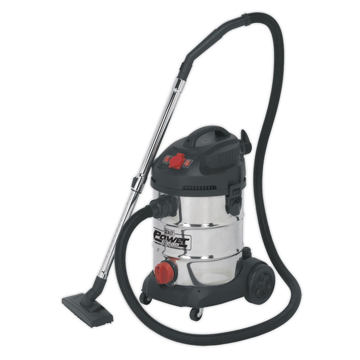 Sealey PC300SDAUTO Vacuum Cleaner Industrial 30L 1400W/230V Stainless Drum Auto Start Sealey