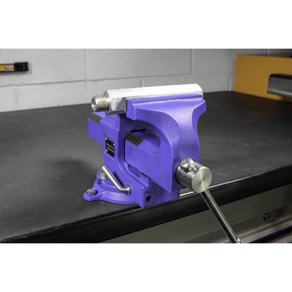 Sealey QAVE100 Vice 100mm Quick Action Swivel Base SG Iron Sealey
