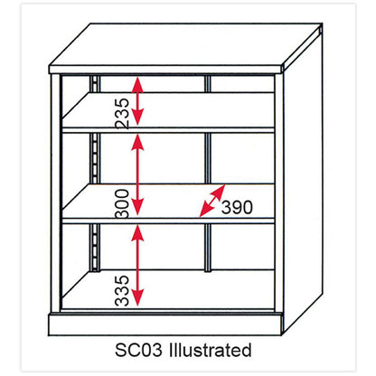 Sealey SC03 Floor Cabinet 2 Shelf 2 Door Sealey
