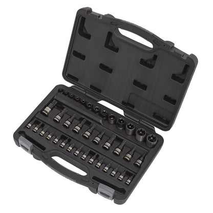 Sealey AK6197B TRX-Star* Socket & Security Socket Bit Set 38pc 1/4" 3/8" & 1/2"Sq Drive Sealey