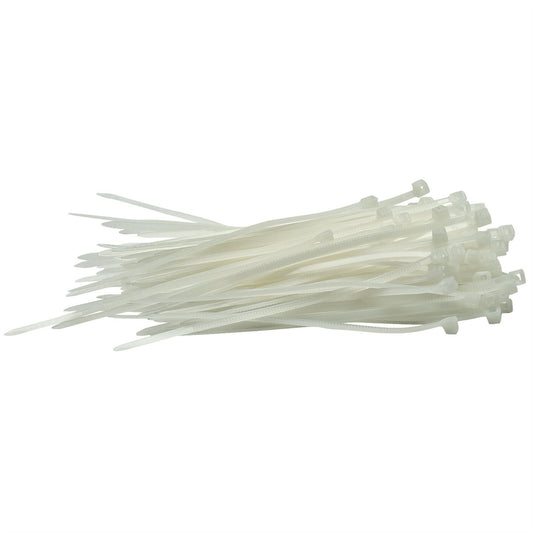 Draper 70390 Cable Ties 2.5 x 100mm White Pack of 100 Draper